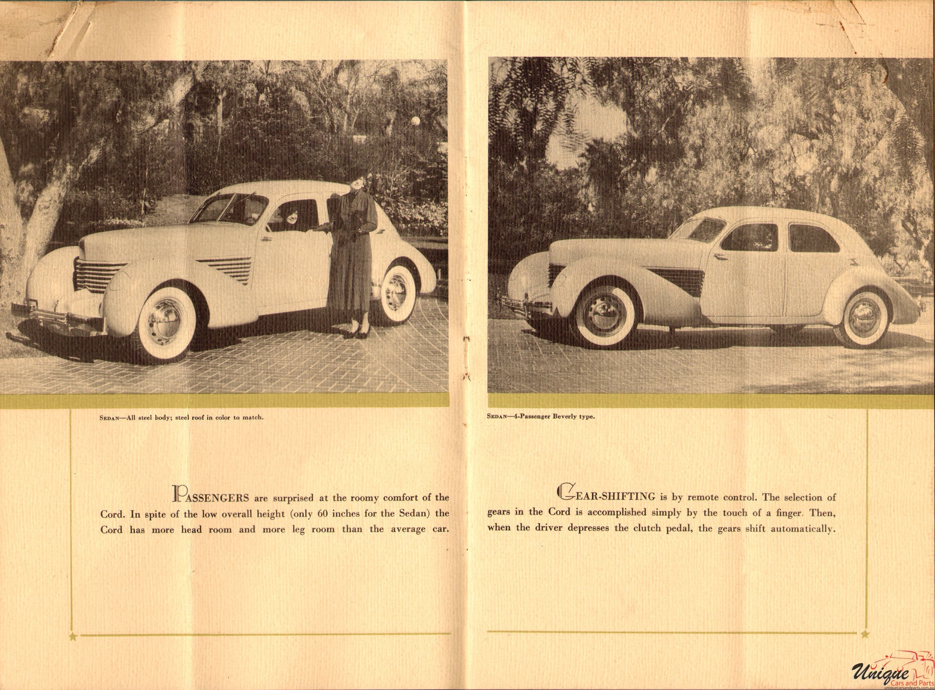 1936 Cord Brochure Page 1